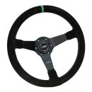Luisi Mirage Corsa Sportlenkrad Wildleder schwarz / grün geschüsselt & TÜV Prüfbericht
